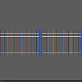 Colorful Fence With Multicolored Vertical Slats Blue Posts And White Rails