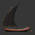 Modern Sailing Cartoon Sailing 3d model