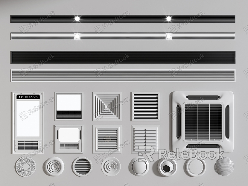 Modern air outlet air conditioning outlet model