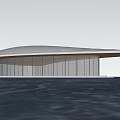 Modern Exhibition Hall Curve Sales Department Landscape Architecture Book Bar Curve Restaurant Net Red Architecture Exhibition Center 3d model