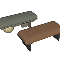 Modern sofa stool bench combination 3d model