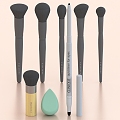 Cosmetic Foundation Brush Blush Brush Eyeliner 3d model