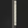 Pair of Vertical Decorative Illuminated Wall Lamps on Dark Wall with Modern Design