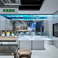 Clean Bright Modern Fruit Store With Green Shelves And Price Tags