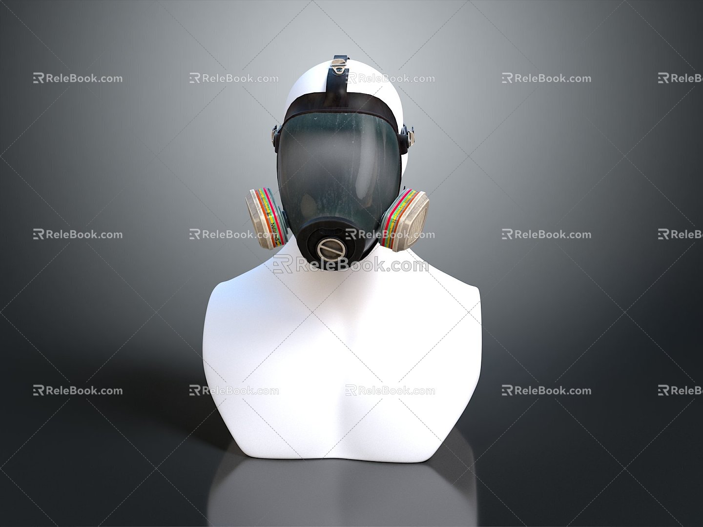 Modern gas mask sci-fi gas mask gas mask respirator 3d model