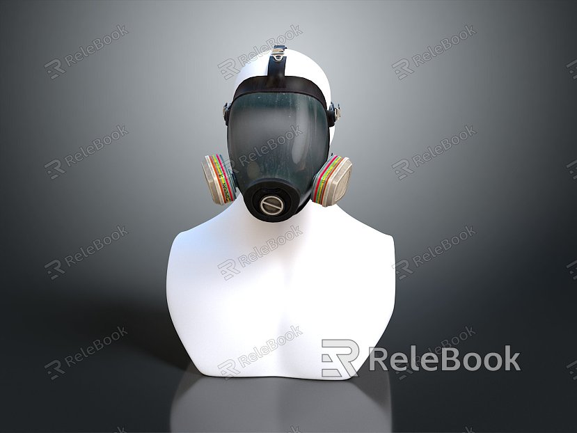 Modern gas mask sci-fi gas mask gas mask respirator model