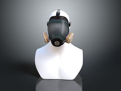 Modern gas mask sci-fi gas mask gas mask respirator 3d model