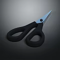 Durable Hardware Scissors With Black Handles And Silver Blades For Everyday Use 3d model