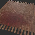 Natural Wooden Floor With Vintage Plank Pattern And Warm Brown Texture 3d model