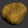 Golden Decorative Ornament Set With Rough Texture And Shiny Surface On Black Background