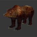 Reddish Brown Bear 3D Model With Detailed Texture And Realistic Rendering