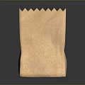 Brown Kraft Paper Bag With Scalloped Edge For Everyday Household Use