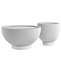 Stylish White And Dark Brown Striped Coffee Tables With Gold Base