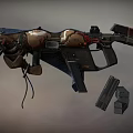Tactical Worn Rifle Design With Attached Magazines And Ammunition Blocks