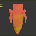 Adorable White Cat Stuffed Character Inside Yellow Banana Peel Design