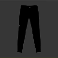 Stylish Black Casual Pants With Multiple Pockets And Adjustable Waistband For Daily Use