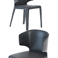 Modern single chair chair dining chair 3d model