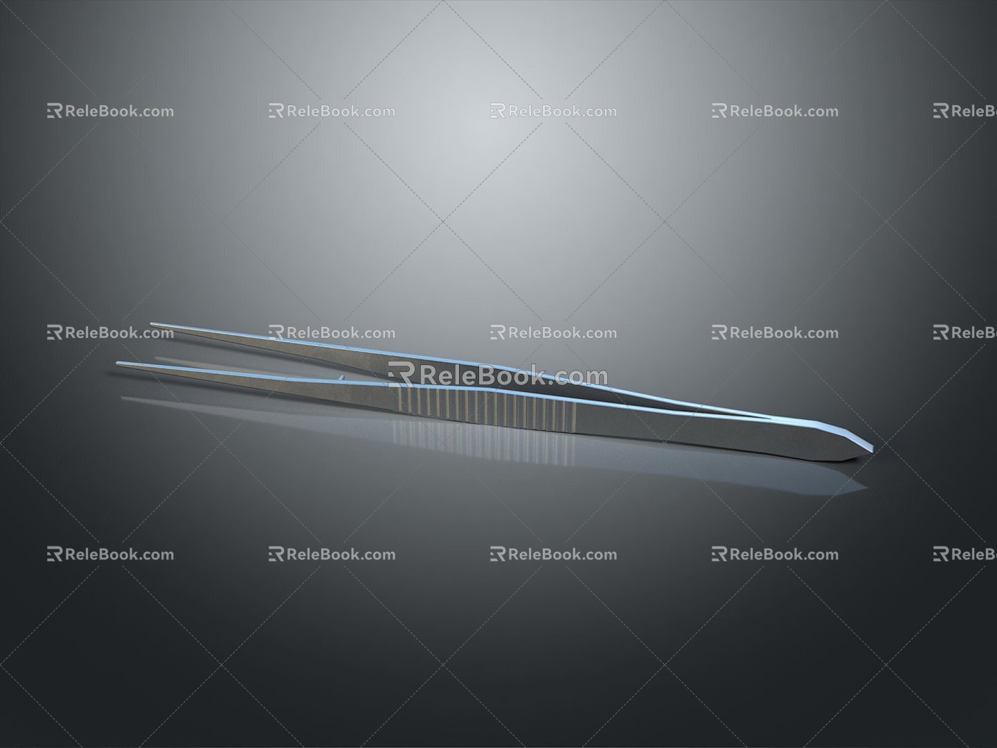 forceps metal forceps surgical forceps tools 3d model