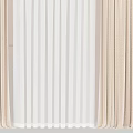 Beige and White Curtains Soft Fabric Textured Design For Home Interior Decoration