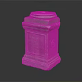 Detailed Stone Pillar With Carved Patterns Circular Top And Decorative Base Design 3d model