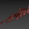 Tu Long Dao Big Ring Dao PBR Next Generation Cold Weapon Ancient Weapon 3d model