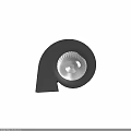 Black Mechanical Centrifugal Fan With Circular Blower And Square Outlet