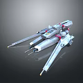 Futuristic Sci-Fi Spaceship 3D Model With Metallic Wings Engines And Detailed Design