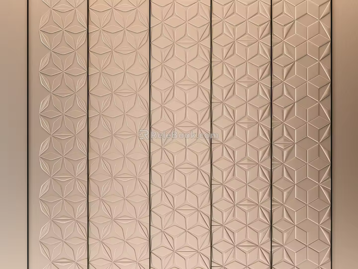 Modern background wall carving soft bag background wall 3d model