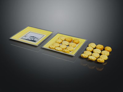 Modern Biscuits Western Butter Cookie Coffee 3d model