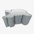 Luxury Modern Coffee Table Design with Solid Wood Top and Gold Metal Ribbed Legs