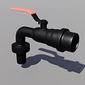 High Quality Industrial Equipment Black Faucet with Red Handle and Durable Design