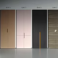 Modern Wardrobe Doors in Various Colors with Sleek Handles and Contemporary Wood Grain Patterns