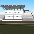 Modern Campus Building Complex Layout With Parking Lots Green Areas And Recreational Spaces