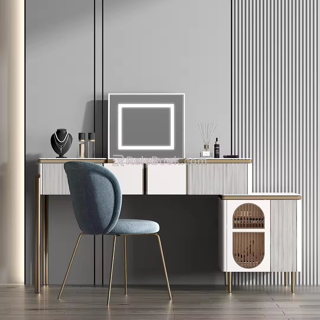 Light Luxury Dressing Table 3d model