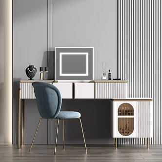 Light Luxury Dressing Table 3d model