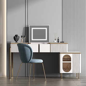 Light Luxury Dressing Table 3d model