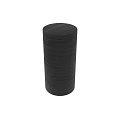 Black Textured Cylindrical Component On Modern Vertical Textured Wall Surface