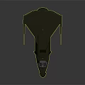 Futuristic Military Aircraft In Olive Green With Sleek Cockpit And Weapon Systems
