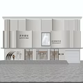 Modern Wedding Dress Shop Exterior With Bridal Gown Showcase Windows And Elegant Lighting