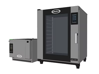 INIO Modern Kitchen Appliances With Glass Door Oven And Digital Control Panel 3d model