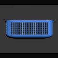 Blue Rectangular Plastic Pet Basket For Small Animals With Grid Design