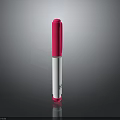 Practical Pink and White Pen Shaped Daily Use Product with Blue Logo and Smooth Design