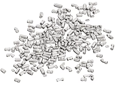 Silver Metal Parts For Beverage Packaging And Container Components 3d model