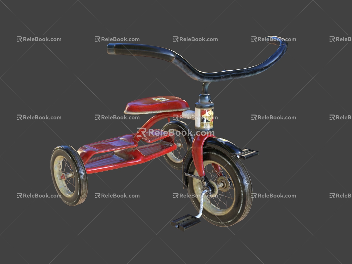 Modern children's car children's tricycle 3d model