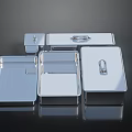 Sleek Stainless Steel Trays With Various Sizes Shapes And Smooth Reflective Surface On Black Background