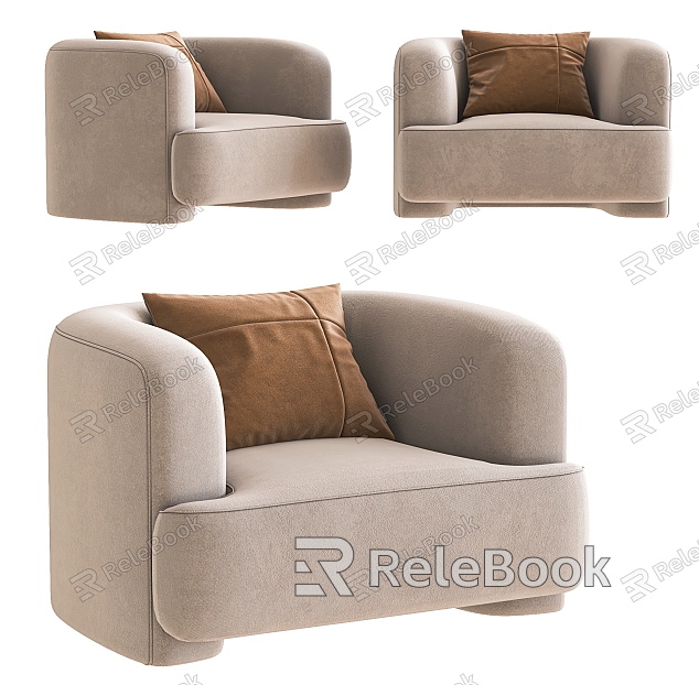 Fabric Single Sofa Single Sofa Reception Sofa Leisure Sofa Negotiation Sofa Sofa Living Room Sofa model