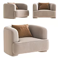 Fabric Single Sofa Single Sofa Reception Sofa Leisure Sofa Negotiation Sofa Living Room Sofa 3d model