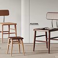 POLIFORM Dining Chairs With Modern Wooden Structure And Different Designs 3d model