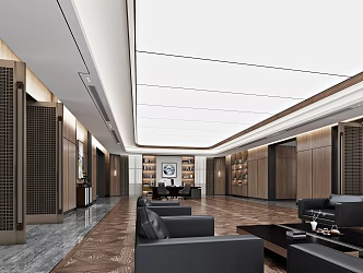 modern office general manager office 3d model