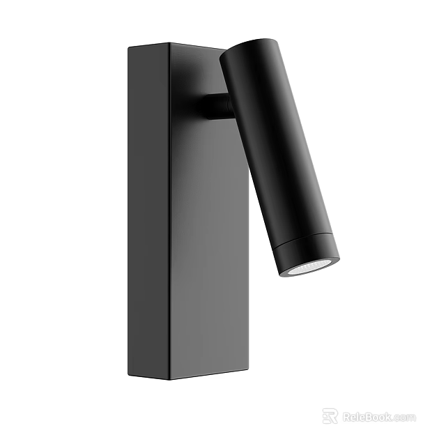 Modern Black Adjustable Wall Light With Sleek Design For Home Decor 3d model
